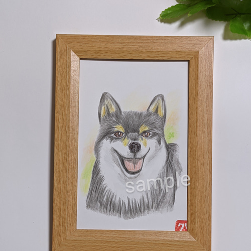 ハンドメイド オーダー受付ページ ♡浜辺のわんこ 柴犬 パネル