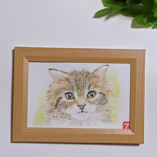 ペットの似顔絵オーダー　猫 ペット似顔絵オーダー【ノーマル】 イラスト 肖像画 猫 犬