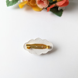 福袋 アクセサリーセット  蝶とプルメリア ネックレス　ブローチ　オレンジ 4枚目の画像