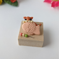 ミニチュア　樹脂粘土　猫　 フェイク和菓子 たい焼き ねこ人形 3 4枚目の画像