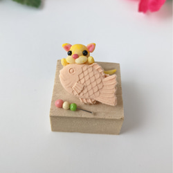 樹脂粘土猫　フェイク和菓子 たい焼き ねこ人形 ミニチュア雑貨 7 4枚目の画像