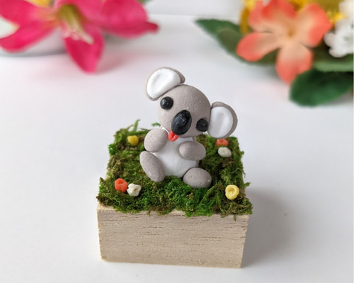 ミニチュア雑貨 コアラ コアラ置物 動物置物 動物雑貨 粘土 その他置物