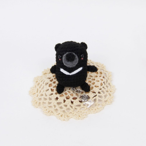 クマ/ツキノワグマ/タイワンツキノワグマ/開閉式チケットホルダー/ID