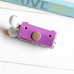 粉紅色 常見的Loopy 真皮革手工耳機集線器 第3張的照片