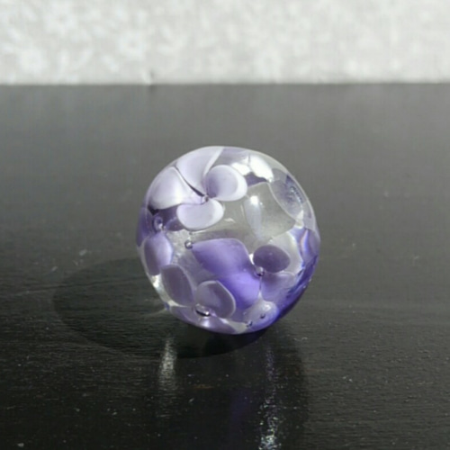 とんぼ玉 淡い紫の紫陽花 とんぼ玉 glass monogatari 通販