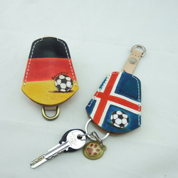客製世界國家皮革鑰匙包 可以訂做各國鑰匙包 第8張的照片