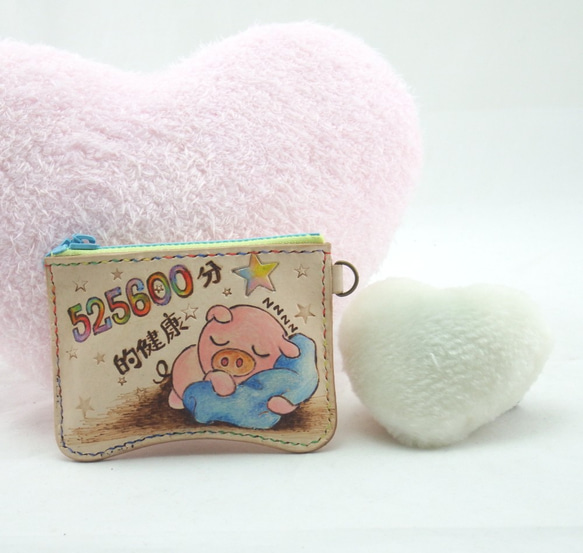 豚の赤ちゃんカードホルダーIDセット小銭入れキーホルダー祝福袋の組み合わせ 4枚目の画像