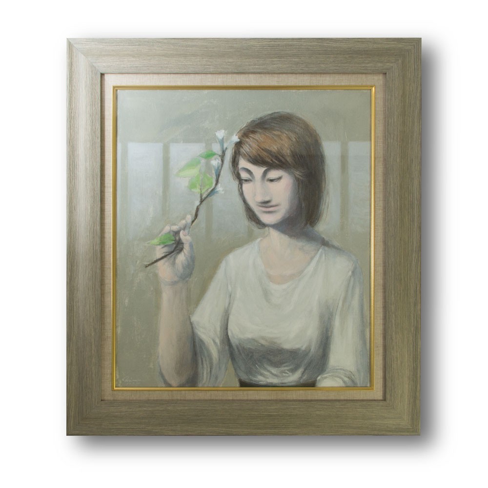口コミ サイト 商品 F10号油彩画　初恋 絵画
