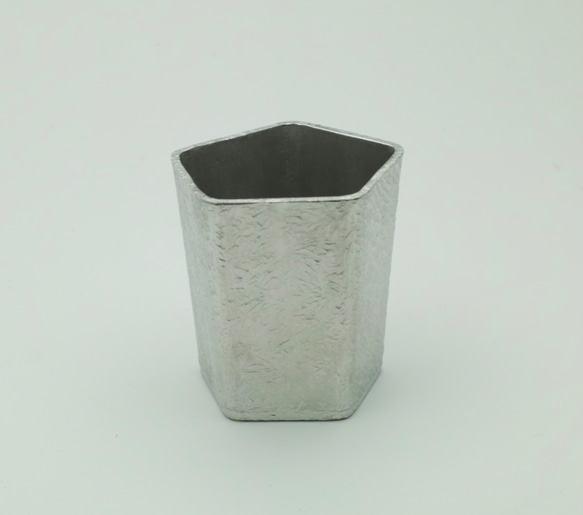 錫製　ぐい呑 五角(2個セット）受注製作 2枚目の画像
