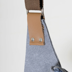 BUD-手做皮革帆布斜側揹/平板電腦/腰包 第8張的照片