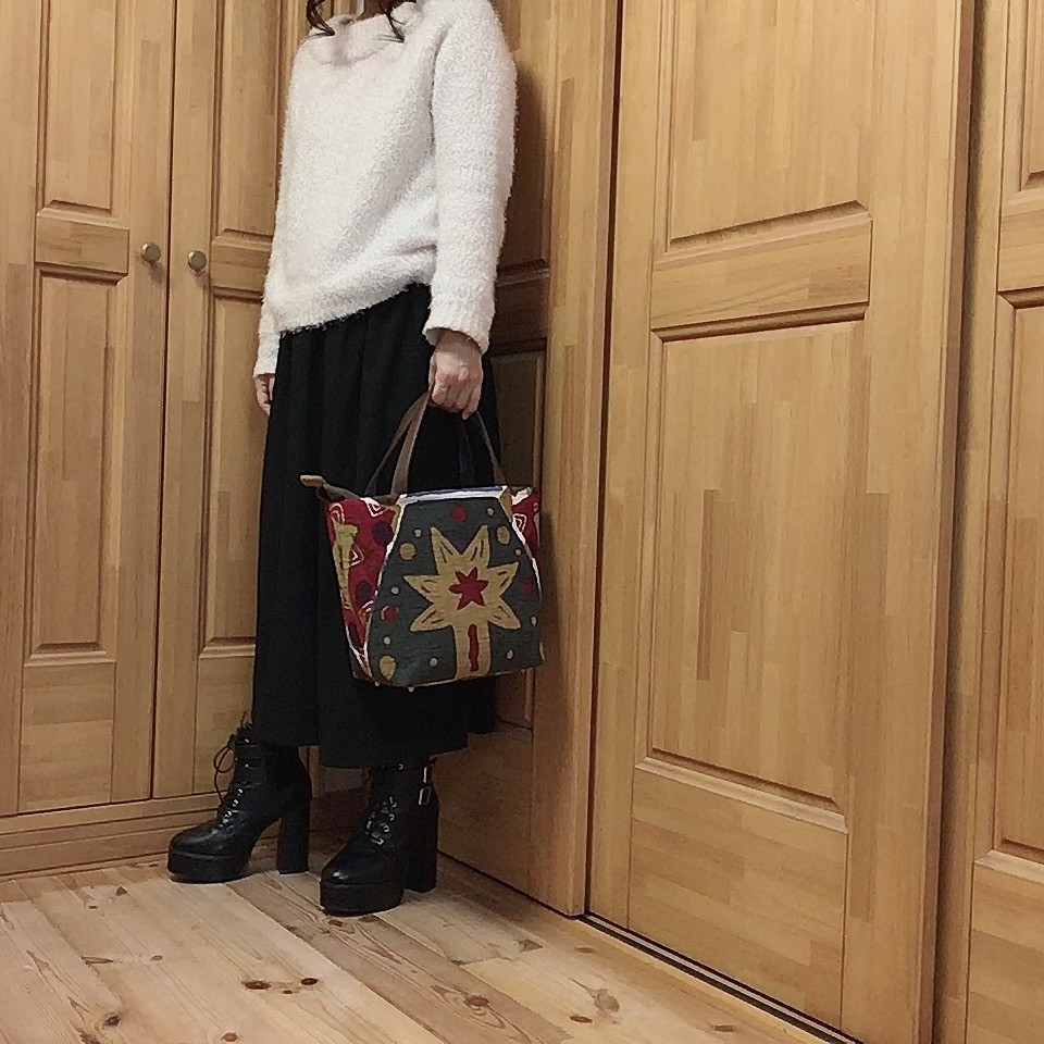 【SALE・送料無料】染め布・トートバック「Awa」和装＆洋装