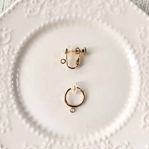 K18 カーネリアンレッドのドロップピアス 刻印あり ピアス（フック  