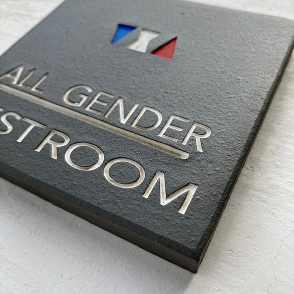 トイレサイン／トリコロール「ＡＬＬ　ＧＥＮＤＥＲ・ＲＥＳＴ　ＲＯＯＭ」オールジェンダー・レストルーム 5枚目の画像