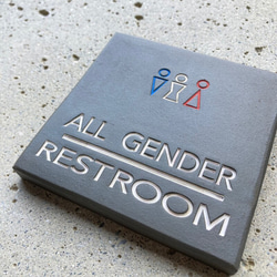 トイレサイン／「ＡＬＬ　ＧＥＮＤＥＲ・ＲＥＳＴＲＯＯＭ」オールジェンダー・レストルーム 1枚目の画像