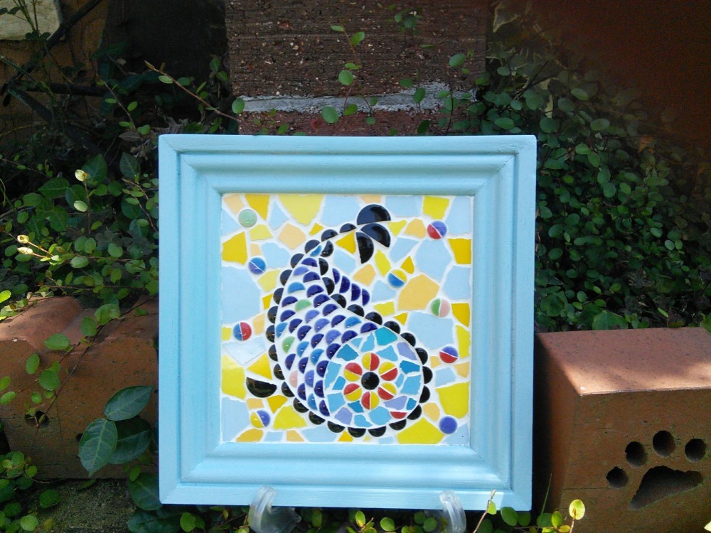 モザイクタイル画 アートフレーム「おさかな」 その他アート