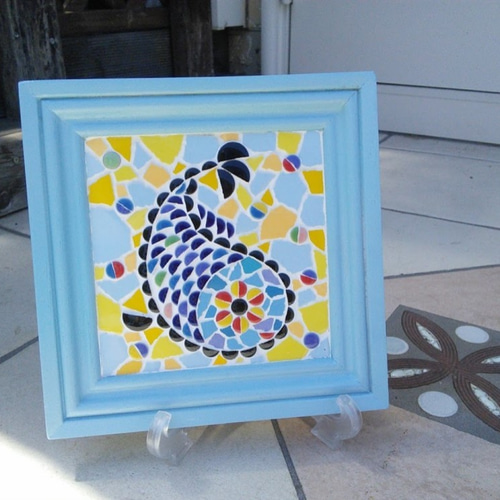 モザイクタイル画 アートフレーム「おさかな」 その他アート