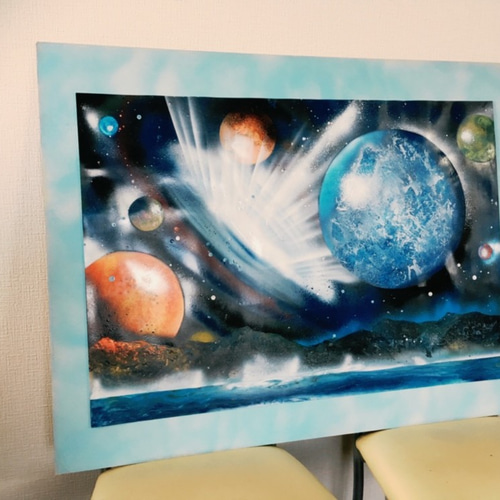 【SALE】 一点物/アクリル画/タイトル「雪化粧」 絵画画廊 絵画