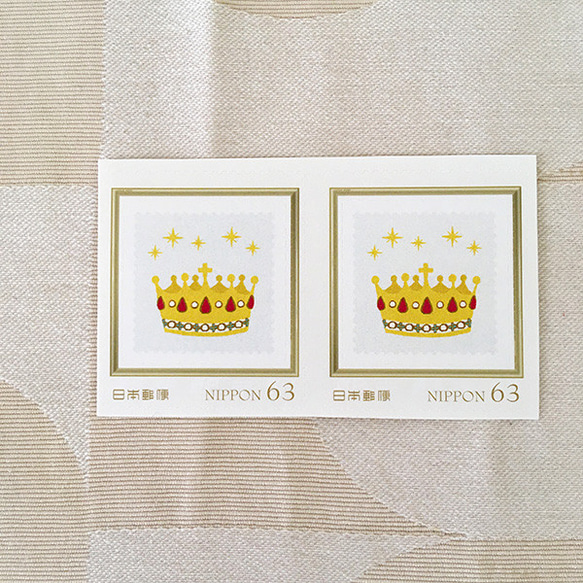 ＜クラウン（王冠）＞63円フレーム切手＆ポストカード各2枚　普通郵便送料込み 3枚目の画像