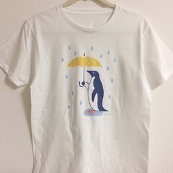 雨の日も楽しく♪ペンギンTシャツ 2枚目の画像