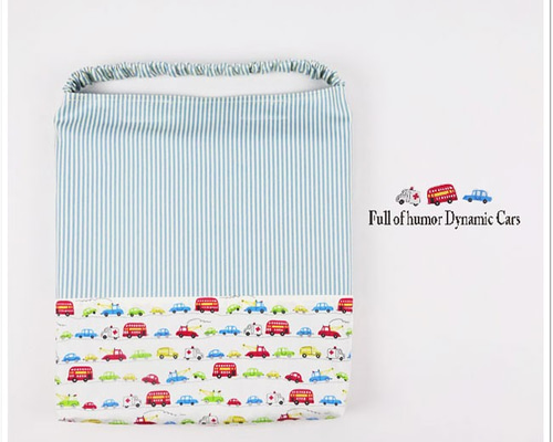 防災頭巾カバー⭐働く車柄⭐ハンドメイド⭐座布団タイプ 防災頭巾カバー（働く車柄 生成り）座布団カバー式 防災頭巾カバー