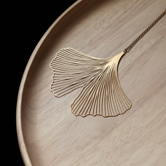 Ginkgo Pendant L / Gold / S03G 1枚目の画像