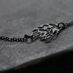 Skeleton Leaf Bracelet XS / Black / BL03B 3枚目の画像