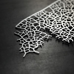 Skeleton Leaf Pendant L / Silver / P19 3枚目の画像