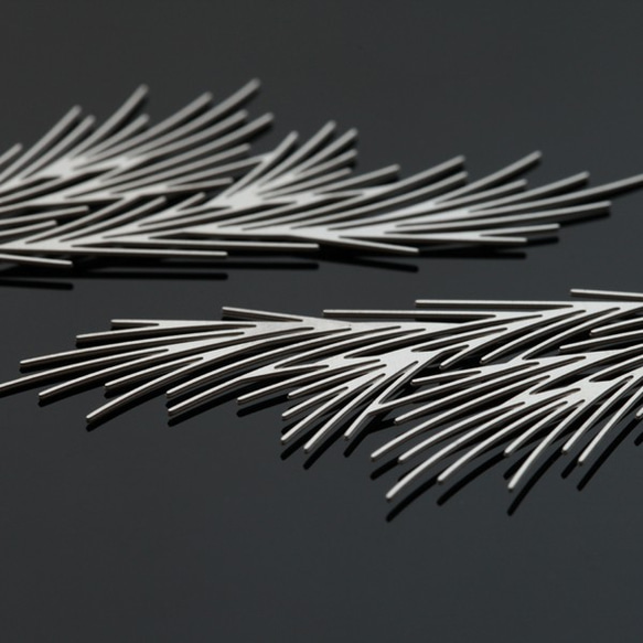 Common Reed Earrings M / Silver / E20 3枚目の画像
