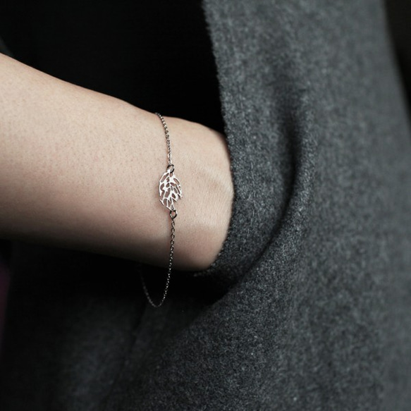 Skeleton Leaf Bracelet XS / Silver / BL03 1枚目の画像