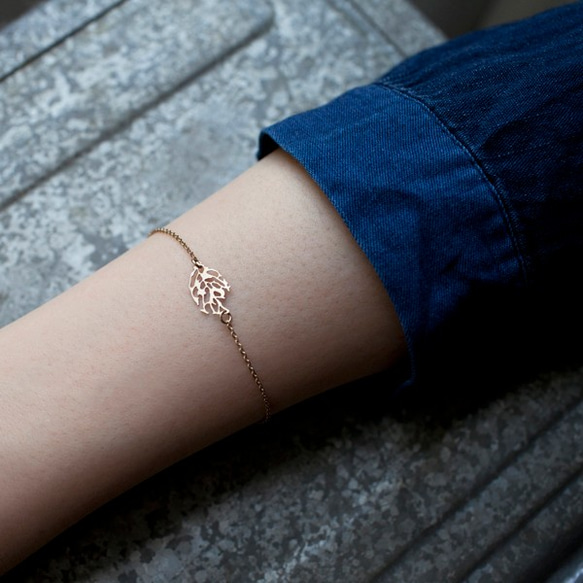 Skeleton Leaf Bracelet XS / Gold / BL03G 1枚目の画像