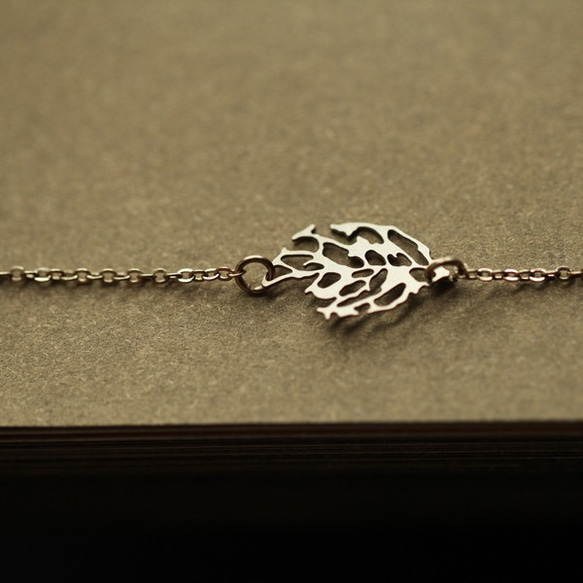 Skeleton Leaf Bracelet XS / Gold / BL03G 3枚目の画像