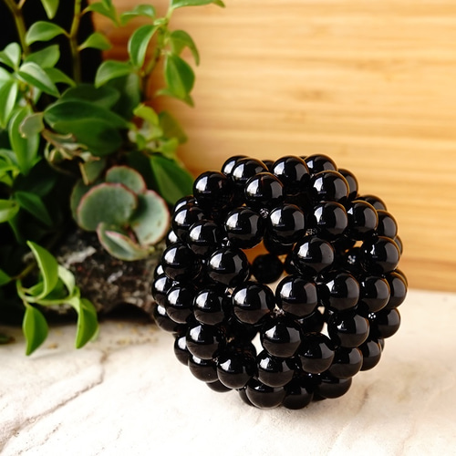 神聖幾何学 フラーレン 最強のお守り石 モリオン黒水晶 12ミリ水晶