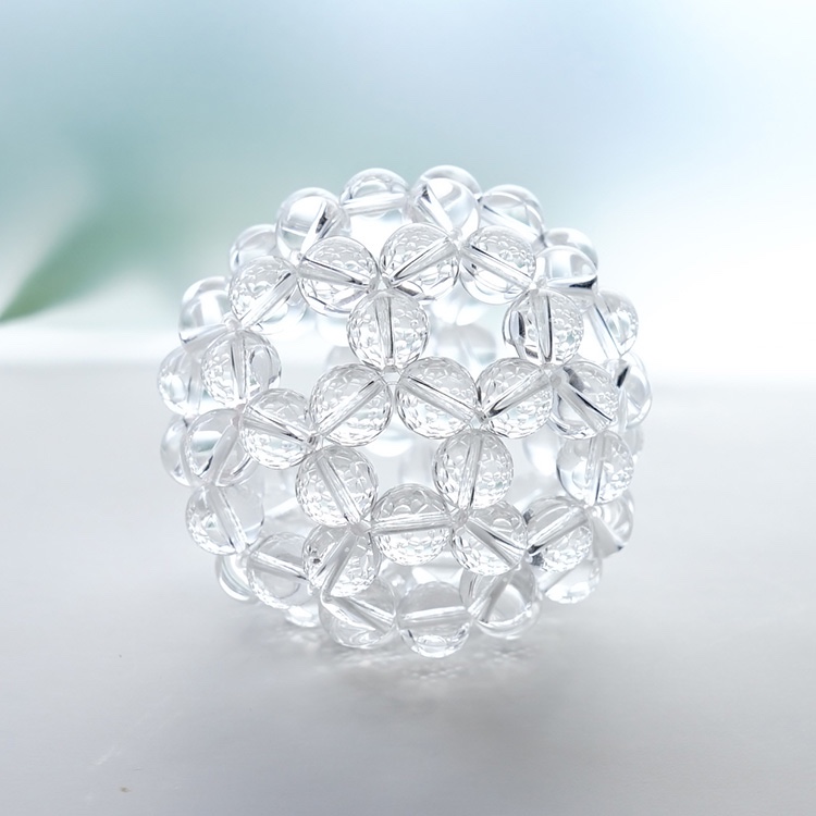 神聖幾何学 フラーレン 水晶 高品質 AAA 8ミリ水晶 【最強のパワーが