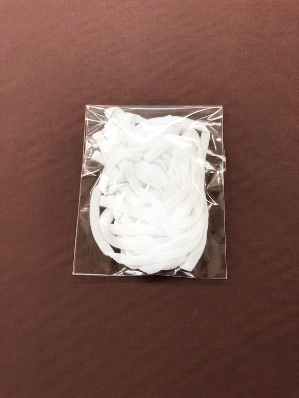 国産マスクゴム代用品　ウーリースピンテープ　生成　巾6㎜×10m 3枚目の画像
