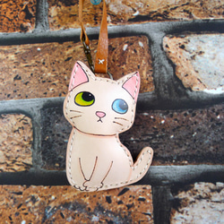 手描き猫バッグチャーム　６ 2枚目の画像