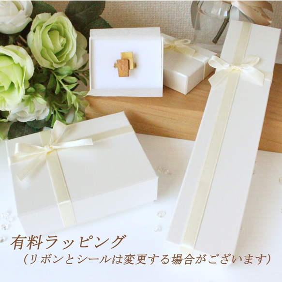 四角い真鍮の革ひもメンズネックレス～鎚目のいぶし仕上げ～ 6枚目の画像