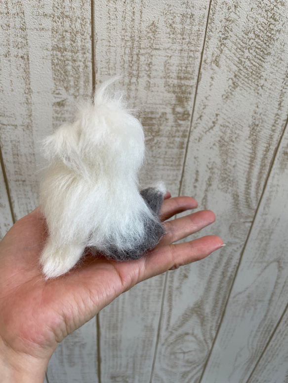 羊毛フェルト　犬　オールドイングリッシュシープドッグ 2枚目の画像