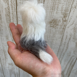 羊毛フェルト　犬　オールドイングリッシュシープドッグ 4枚目の画像