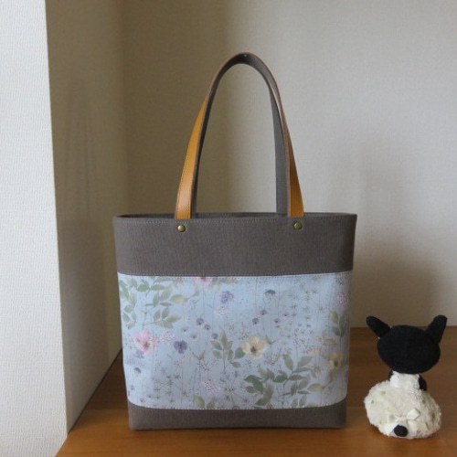 メロン様ご依頼品 リバティ グレーイルマとバイオウオッシュ帆布の