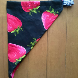 子供用 エプロン&三角巾(苺柄) 3枚目の画像