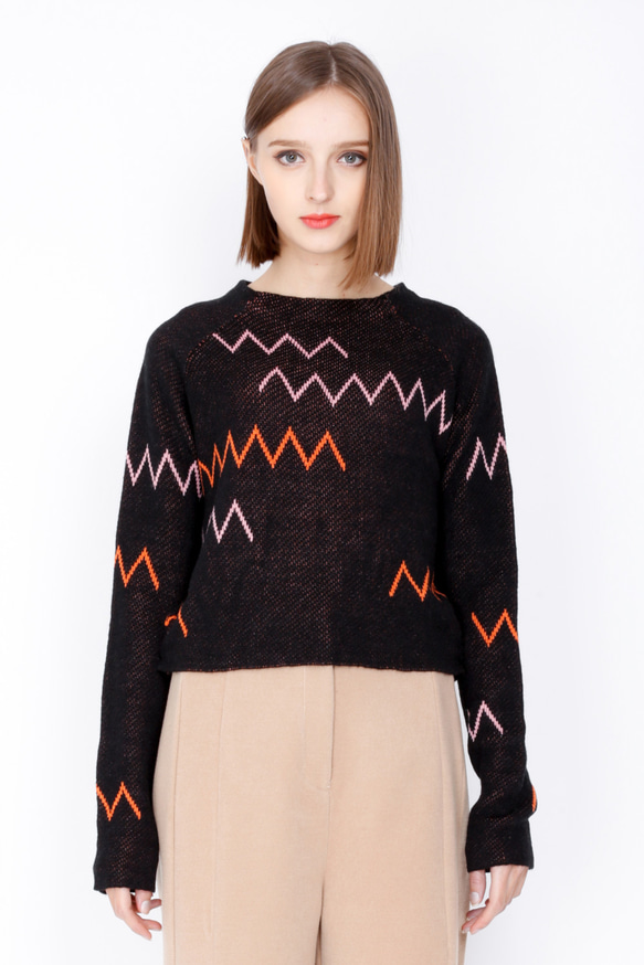 ZIZTAR Exotic Crossing Line Sweater 2枚目の画像