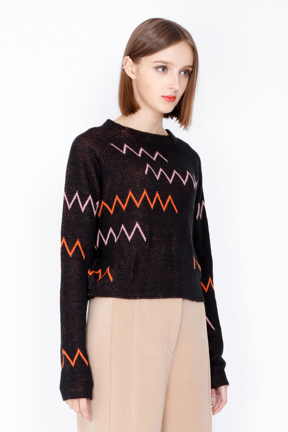 ZIZTAR Exotic Crossing Line Sweater 3枚目の画像