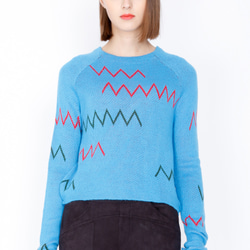 ZIZTAR Exotic Crossing Line Sweater 2枚目の画像