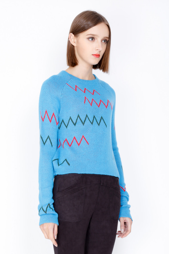 ZIZTAR Exotic Crossing Line Sweater 3枚目の画像