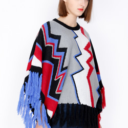 ZIZTAR Ethnic Zigzag Fringe Sweater 3枚目の画像