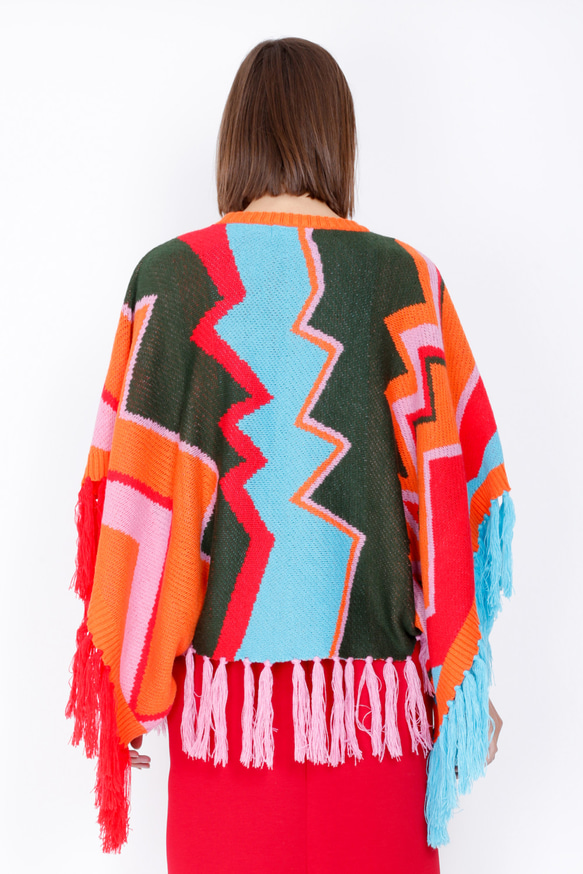 ZIZTAR Ethnic Zigzag Fringe Sweater 4枚目の画像