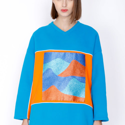 ZIZTAR Drunk Into a Dune Painting Tunic Top 2枚目の画像