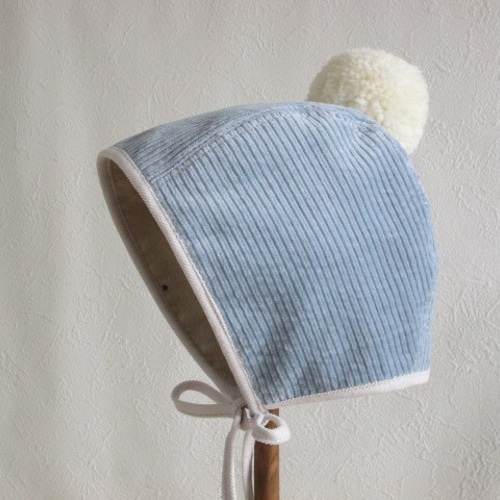 ハンドメイド リバーシブルボンネット まるっこく 