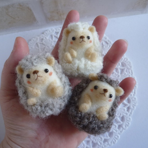 大サイズ】ハロウィン♪はりねずみ 羊毛フェルト 羊毛フェルト