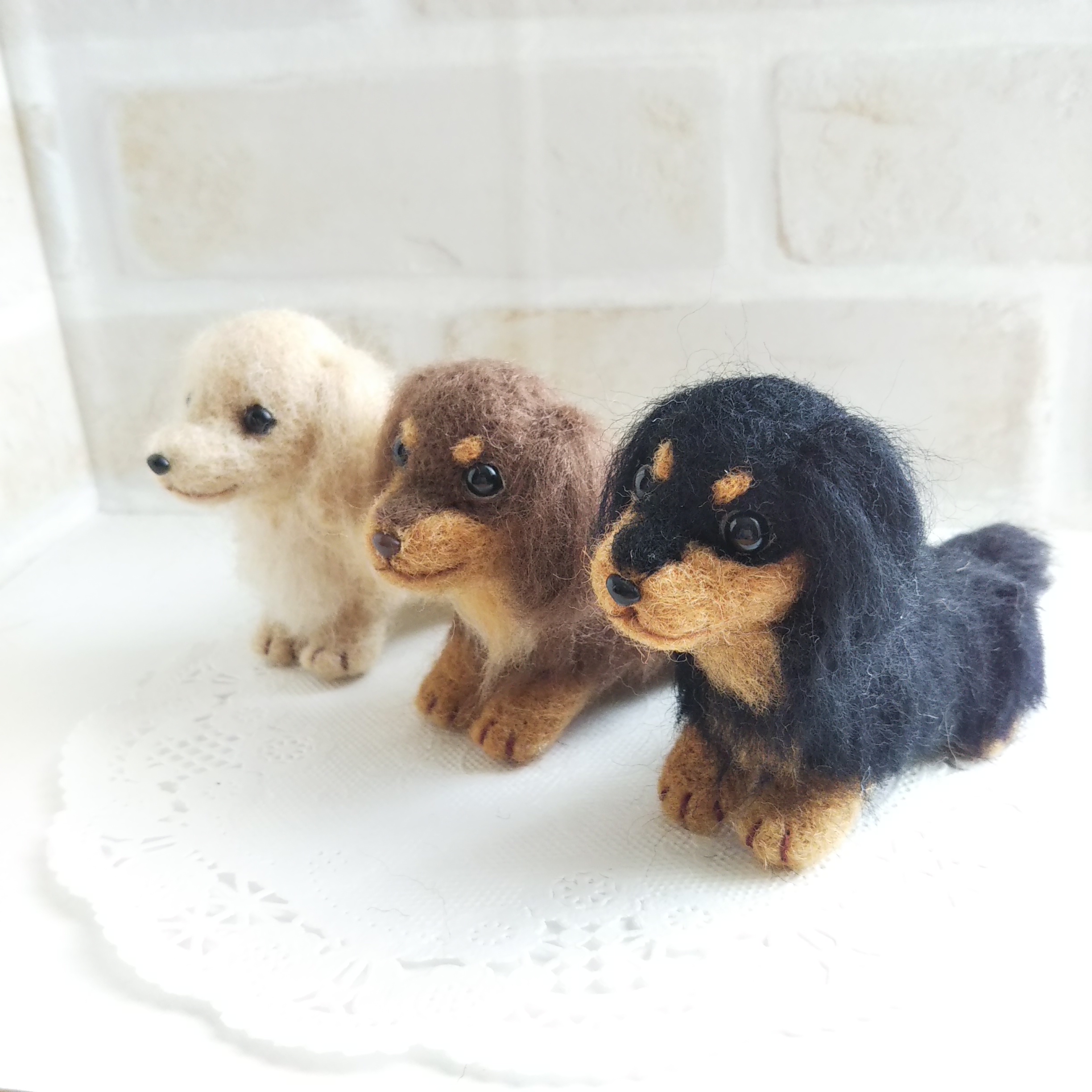 ダックスフント】羊毛フェルト 羊毛フェルト ＊あしあと＊ 通販